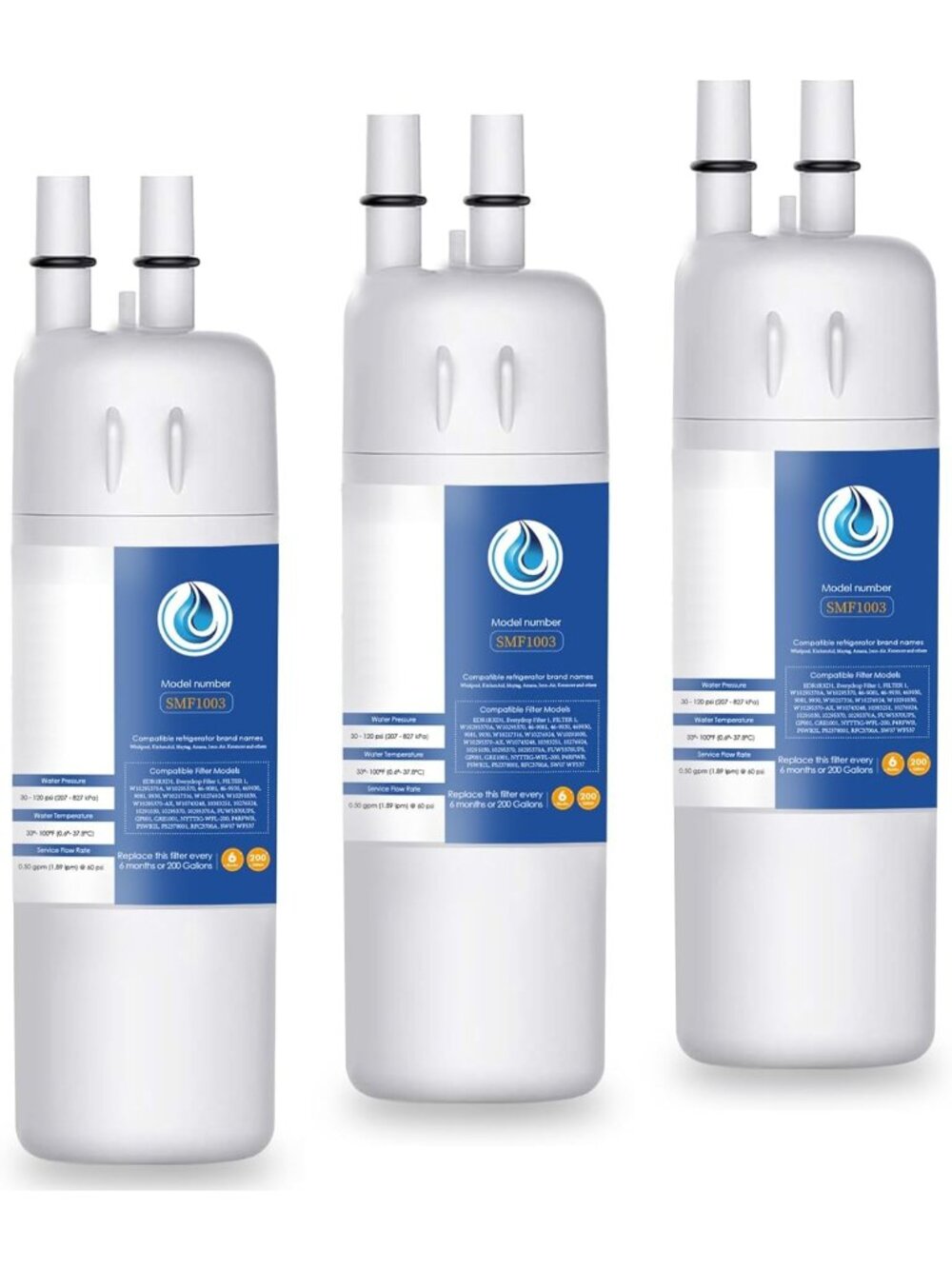 *NEW* 3-Pack Replacement Water Filters for EDR1RXD1, W10295370A, WHR1RXD1